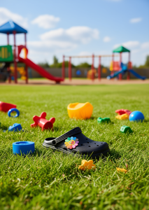 Zoccoli per bambini, sandali taglia 23 con design animato con spille, scarpe estive per ragazze, slip-on con suola in EVA e tomaia in plastica - Product Image 2