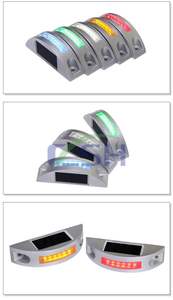 Logo personalizable versátil, reflectores intermitentes de aluminio de ojo oscuro de <span class=keywords><strong>3m</strong></span>, luz LED solar para carretera - Product Image 3