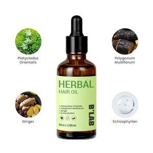 Serum pertumbuhan rambut Vegan alami dengan jahe Biotin & Rosemary Perawatan Anti rambut rontok cepat minyak penumbuh ulang untuk rambut lebih tebal - Product Image 2