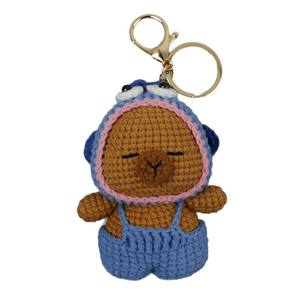Llavero de ganchillo hecho a mano con diseño de capibara, encantador, mini, lindo, amigurumi, colgante de animal, muñeco, adorno para bolso, venta al por mayor - Product Image 6