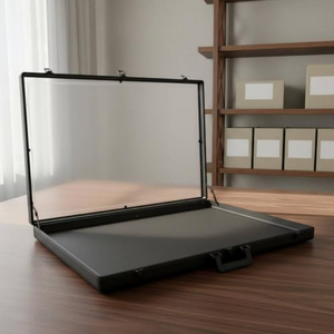 Glass Storage Case Aluminum Display Case with Acrylic <b>Top</b> Showcase Glass Display Case - Product Image 4