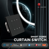 Interrupteur intelligent à intensité variable MOES Star Ring 2MQTT ZigBee pour la variation de la luminosité, compatible avec Alexa Google Home, dimmable 1-3 gang
