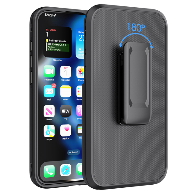 Best Selling Heavy Duty Armor Shockproof Phone Case With Durable Woven Holster Combo Flight Case for Iphone 16 Plus