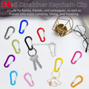 Mousqueton porte-clés en aluminium de 2 pouces, coloré, avec anneau en D <span class=keywords><strong>à</strong></span> ressort, vente en gros - Product Image 5