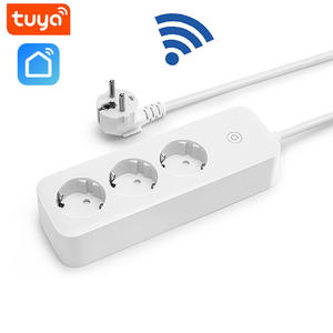 Multiprise intelligente Wi-Fi 3AC EU 16A avec minuterie, contrôle vocal par application, <span class=keywords><strong>prise</strong></span> <span class=keywords><strong>d</strong></span>'extension électrique allemande, compatible Alexa et Google Home - Product Image 1