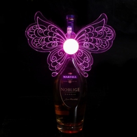Ailes d'ange papillon en acrylique LED, bâton lumineux RGB LED clignotant pour décoration de bouteille de champagne, idéal pour bar, KTV, hôtel