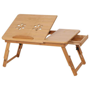 2023 Venta caliente plegable ajustable Laptop Lap Desk Notebook Computer Holder Stand plegable bambú Laptop Table Tray para cama - Product Image 1