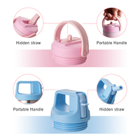 Bouteille d'eau sport isotherme en acier inoxydable sans BPA de 32 oz et 40 oz pour enfants, personnalisable, avec paille et couvercles, isolation 24 heures, modèle 2024