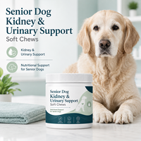 Jinmao Suplemen Vitamin Kunyah Lembut Minyak Ikan EPA/DHA Tinggi Bebas Biji-bijian untuk Dukungan Ginjal Anjing Senior 4g/Per Buah