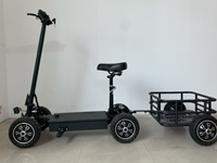 Chariot arrière à 4 roues pour scooter électrique, véhicule électrique, voiturette de golf, personnalisable