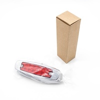OEM peinture en gros, flamme rectangle forme véhicule voiture camion 12v 24v lumineux 12led rouge ambre feu latéral