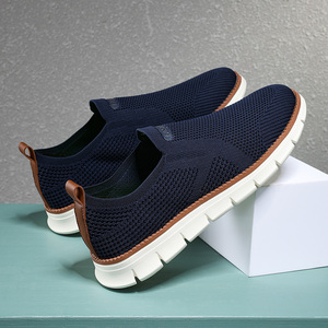 Breathable Mesh Casual Sneakers Wholesale Designer Fashion Slip on Walking Shoes 2024 Original Flat Loafers for Men Luxury Shoes - Product Image 4
