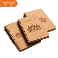 Carnet à spirales en liège naturel personnalisé avec logo, recyclable, éco-responsable, avec élastique, couverture rigide, pour entreprise, mariage, format A5
