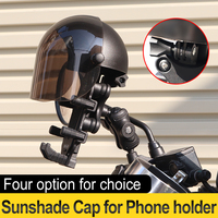 Casco de Protección Solar con Aislamiento Térmico Acrílico, Lentes Extendidas Impermeables, Visera con Protección UV para Soporte de Teléfono para Bicicleta