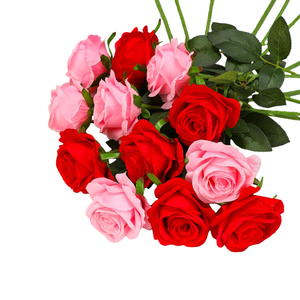 Vente flash - Roses artificielles à longues tiges en soie - Roses rouges - Fleurs pour la maison - Décorations de Noël - Mariage - Saint-Valentin - Product Image 3