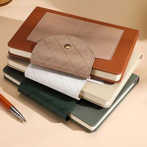 Journal d'affaires en cuir à couverture rigide avec logo personnalisé Journal intime avec boîte et stylo - Product Image 6