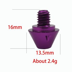 非標準カスタムカラフルアルミニウムAL7075シューズスタッド交換用ネジ式スタッドフットボールスタッドサッカースパイク - Product Image 2