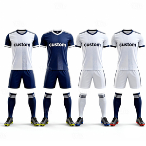Conjunto de Uniforme de Fútbol Personalizado - Diseño Moderno de Poliéster Resistente con Impresión Digital, Camisetas de Equipo Personalizables, Chándal - Product Image 3
