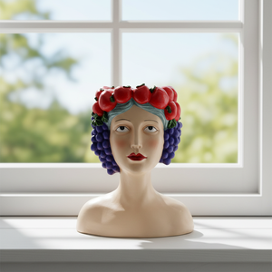 <span class=keywords><strong>Vaso</strong></span> per Fiori a Forma di <span class=keywords><strong>Testa</strong></span> Femminile dal Design Moderno, Decorazione da Parete Verticale <span class=keywords><strong>in</strong></span> Resina Bianca per Casa - Product Image 4