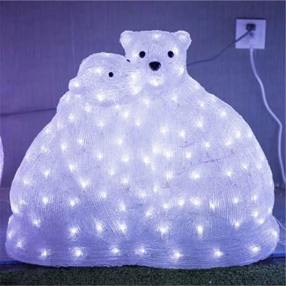 Nova Chegada Romântica Led Light Funções Polar Bear Christmas Theme Lights Para Decoração De Festa