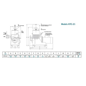 Pompe à vide à piston rotatif KINNEY série KTC, acier inoxydable 304, moteur AC, utilisation industrielle stationnaire - Product Image 3