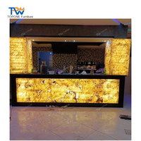 Marbre Onyx translucide réception bureau hôtel comptoir de service avant avec conception de lumière led