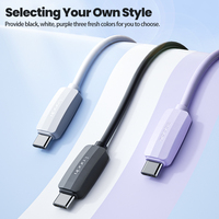 Cable USB-A a USB-C de Silicona Toocki 3A de Carga Rápida y Recuperación Rápida, Cable Cargador Tipo C Antienredos para Teléfono