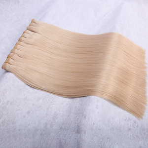TopElles-extensiones de pelo europeo remy de doble punta, pelo de trama, color rubio, 12A, la mejor calidad - Product Image 4
