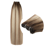 Extensions de cheveux humains tissées à la main, soyeuses et lisses, invisibles, douces, respirantes, légères, confortables, naturelles et lisses