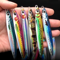 TOPLURE 60g 80g 100g 120g à terre métal gabarit leurres longue coulée pêche gabarits leurres de pêche lumineux plomb gabarits pour l'eau salée