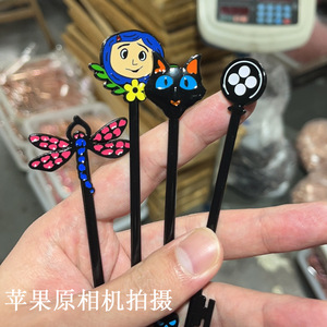 Juego <span class=keywords><strong>de</strong></span> Brochas <span class=keywords><strong>de</strong></span> Maquillaje <span class=keywords><strong>de</strong></span> Dibujos Animados <span class=keywords><strong>de</strong></span> Alta Calidad al por Mayor, 4 Piezas, <span class=keywords><strong>Coraline</strong></span> <span class=keywords><strong>y</strong></span> <span class=keywords><strong>la</strong></span> <span class=keywords><strong>Puerta</strong></span> <span class=keywords><strong>Secreta</strong></span>, Juego <span class=keywords><strong>de</strong></span> Brochas <span class=keywords><strong>de</strong></span> Sombra <span class=keywords><strong>de</strong></span> Ojos <span class=keywords><strong>de</strong></span> Metal Negro, Regalos <span class=keywords><strong>de</strong></span> Halloween - Product Image 3