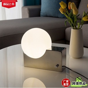 Lámpara de mesa LED E27 con interruptor, cuida la vista, alimentación CA, para dormitorio, estilo nórdico, iluminación decorativa - Product Image 5