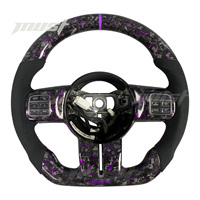 Volant en fibre de carbone forgé à paillettes violettes personnalisé pour Jeep Wrangler JK Rubicon 4x4 Sport Grand Cherokee SRT8 2011-2016