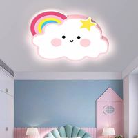 Lampe de plafond pour chambre d'enfant, style minimaliste créatif, dessin animé mignon, nuage arc-en-ciel, protection des yeux, vente chaude 2024