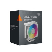 Pccooler RT500 ARGB CPU refroidisseur d'air haute Performance 5 caloduc tour de refroidissement pour PC de jeu noir blanc boîtiers d'ordinateur en plastique