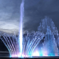 Prix de gros optimal Fontaine d'eau extérieure unique Fontaine de jardin musicale avec pompe DMX