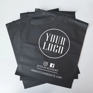 Embalaje <span class=keywords><strong>de</strong></span> ropa personalizado <span class=keywords><strong>bolsa</strong></span> con cierre <span class=keywords><strong>de</strong></span> cremallera biodegradable negro mate esmerilado PVC PE plástico ropa Ziplock <span class=keywords><strong>bolsa</strong></span> con cremallera con logotipo - Product Image 2