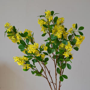 IJ050 - Flores Artificiales de Seda al por Mayor, Murraya Paniculata, Lila, Decoración para el Hogar y Bodas, Color Morado y Blanco - Product Image 2