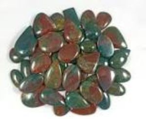 Heliotrope Stone Cab Lot Cabujón con parte posterior plana Piedra de sangre de alta calidad Piedra preciosa Cambio de color natural Piedra de sangre Forma de mezcla Corte ovalado - Product Image 1