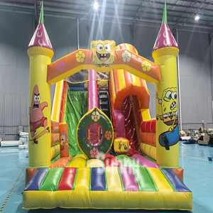 Tobogán Inflable <span class=keywords><strong>de</strong></span> <span class=keywords><strong>Bob</strong></span> <span class=keywords><strong>Esponja</strong></span>, Castillo Hinchable, Combo <span class=keywords><strong>de</strong></span> Juegos Inflables para Fiestas en Parques <span class=keywords><strong>de</strong></span> Diversiones al Aire Libre, Material <span class=keywords><strong>de</strong></span> PVC - Product Image 2