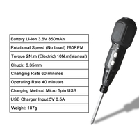 Tournevis sans fil à batterie jeu de tournevis électrique rechargeable avec embouts de tournevis
