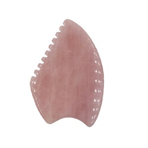 Rodillo facial de cuarzo rosa natural al por mayor y conjunto de herramientas de masaje Gua Sha para aplicación facial con caja - Product Image 4