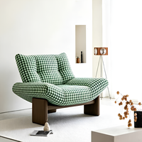 Fauteuil œuf moderne rembourré - Fauteuil inclinable de loisirs rembourré pour hôtel et villa avec accoudoirs, mobilier d'intérieur