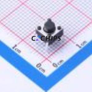 HX TS665CJ 250gf 009 Tactile Switch Through hole-4P,6x6mm Switch Single Pole Single Throw Round Button 2.5N Through Hole - Product Image 1