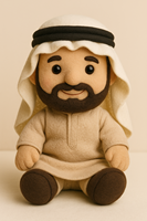 Peluche personnalisée en forme de personnage de dessin animé arabe, peluche de mascotte OEM pour la promotion de la marque et la vente en gros