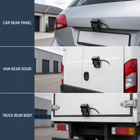 Caméra de recul noire étanche pour voiture, camion, bus, fourgonnette avec vue à 120-170 degrés, vision nocturne, capteur G et support de lignes de stationnement