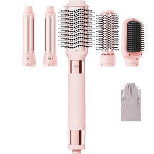 Plancha de Pelo Eléctrica 4 en 1 y Cepillo de Aire Caliente para Rizar y Secar - Estilizador de Pelo Multifuncional Profesional para Salón - Product Image 1
