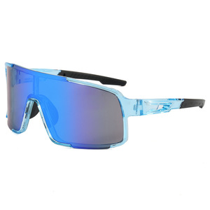 Cycling Sports Sunglasses <b>Large</b> <b>Frame</b> Colorful Mirror Lens Anti Slip Protective Glasses For Men Outdoor Running Windproof - Product Image 2