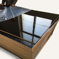 Panneau MDF UV Noir Pur Haute Brillance 1220x2440mm 18mm, Fibreboard Stratifié de Qualité Supérieure Couleur Foncée pour Vitrine de Luxe