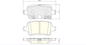 Chine gros <span class=keywords><strong>prix</strong></span> pause automatique De Frein pad Ensemble D1857 pour SAIC-GM Buick 1.0 1.5T ROEWE (SAIC) 350 plaquettes de frein de voiture - Product Image 4